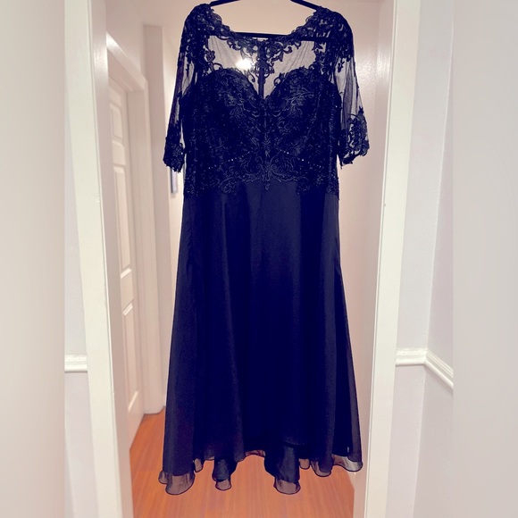 JJ's House Black Formal Dress with Beading! Only worn once. - Picture 1 of 14